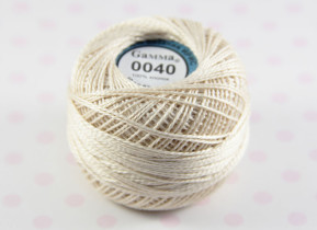 Пряжа Ирис 100% хлопок 10г 82м №0040 кремовый