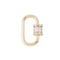 " Zlatka" Замок " карабин" декоративный " овал" FMK- V01 14 х 21 мм 1 шт №02 под золото